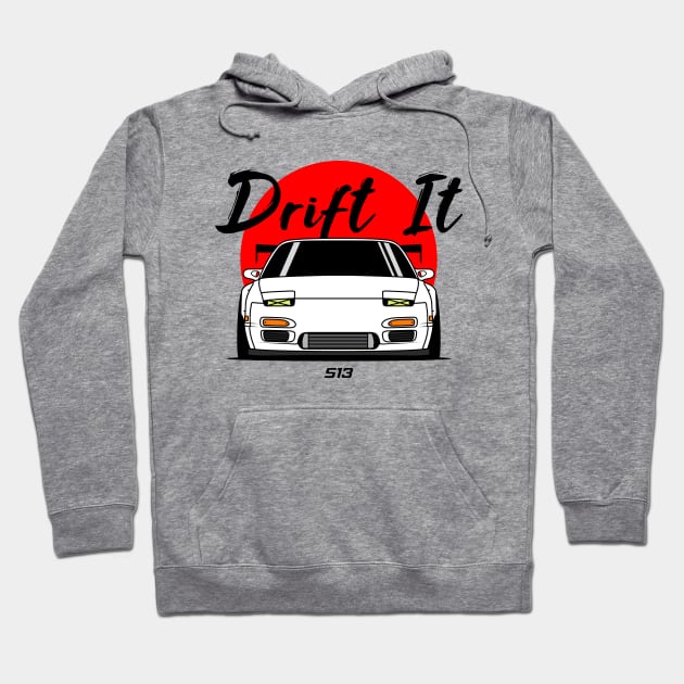 White S13 Front Hoodie by GoldenTuners